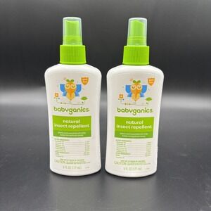 New Babyganics Natural Insect Repellent Pump Spray 8 Oz Lot Of 2‎